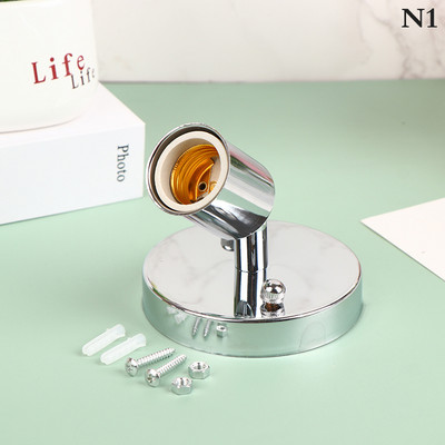 E27 universalus lempos laikiklis, atsparus aukštai temperatūrai keraminis sraigtinis lempos galvutė, metalinė 180 laipsnių vairo lempos lizdo laikiklis Naujas