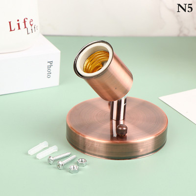 E27 universalus lempos laikiklis, atsparus aukštai temperatūrai keraminis sraigtinis lempos galvutė, metalinė 180 laipsnių vairo lempos lizdo laikiklis Naujas