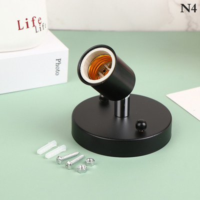 E27 universalus lempos laikiklis, atsparus aukštai temperatūrai keraminis sraigtinis lempos galvutė, metalinė 180 laipsnių vairo lempos lizdo laikiklis Naujas