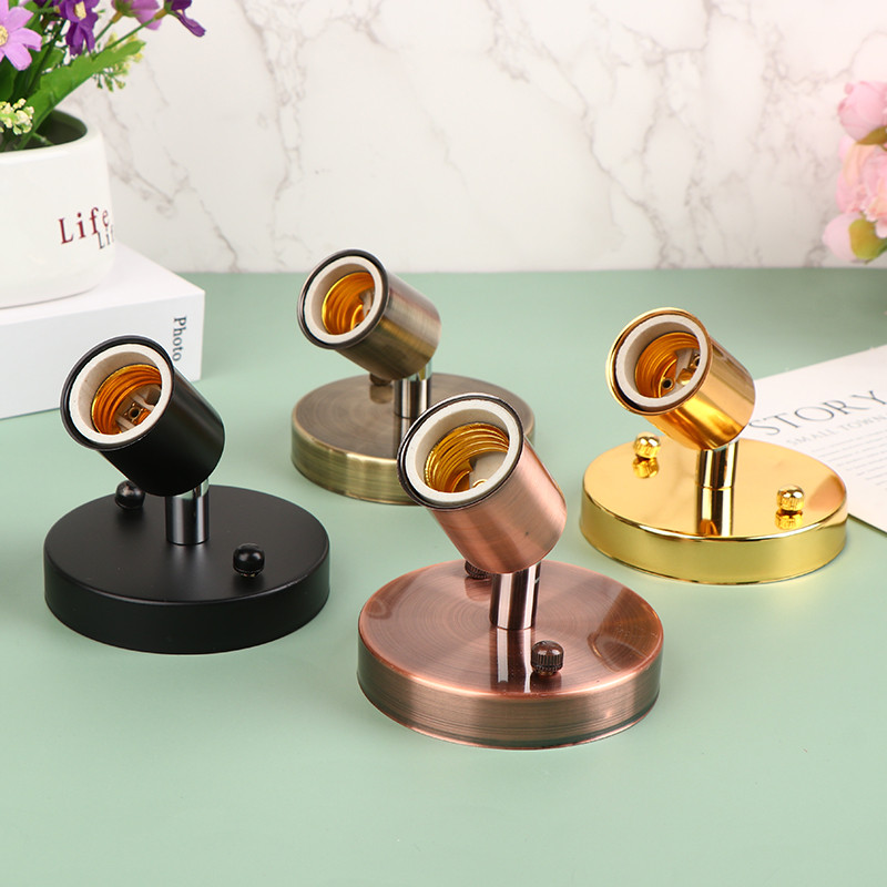 E27 universalus lempos laikiklis, atsparus aukštai temperatūrai keraminis sraigtinis lempos galvutė, metalinė 180 laipsnių vairo lempos lizdo laikiklis Naujas