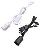 EU US PLUG 1,8 m strāvas vada kabelis E27 lampu pamatnes ar slēdža vadu piekarināmai LED spuldzei e27 piekares lampas piekares ligzdas turētājam