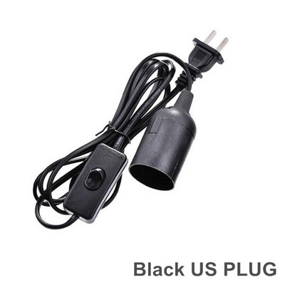 EU US PLUG 1,8 m strāvas vada kabelis E27 lampu pamatnes ar slēdža vadu piekarināmai LED spuldzei e27 piekares lampas piekares ligzdas turētājam