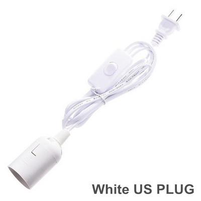 EU US PLUG 1,8 m strāvas vada kabelis E27 lampu pamatnes ar slēdža vadu piekarināmai LED spuldzei e27 piekares lampas piekares ligzdas turētājam