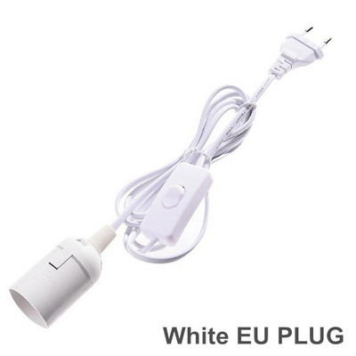 EU US PLUG 1,8 m strāvas vada kabelis E27 lampu pamatnes ar slēdža vadu piekarināmai LED spuldzei e27 piekares lampas piekares ligzdas turētājam