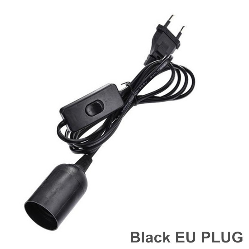 EU US PLUG 1,8 m strāvas vada kabelis E27 lampu pamatnes ar slēdža vadu piekarināmai LED spuldzei e27 piekares lampas piekares ligzdas turētājam