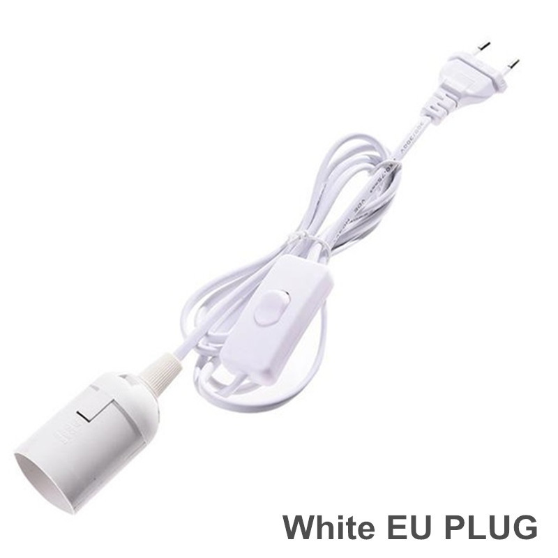 EU US PLUG 1,8 m strāvas vada kabelis E27 lampu pamatnes ar slēdža vadu piekarināmai LED spuldzei e27 piekares lampas piekares ligzdas turētājam