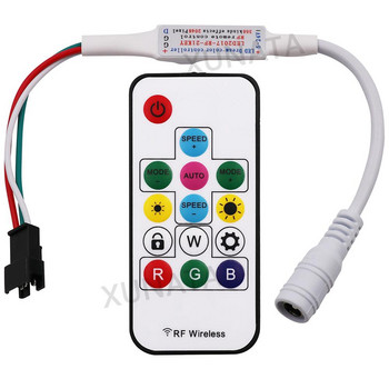 DC5-24V LED Pixel Strip Light Controller RF 14key/21key For WS2811 WS2812B SK6812 1903 LED Strip Light Controller with Remote Control