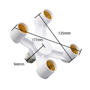 3In1 E27 до E27 разширена LED лампа Крушки Цокъл сплитер адаптер държач за фото студио