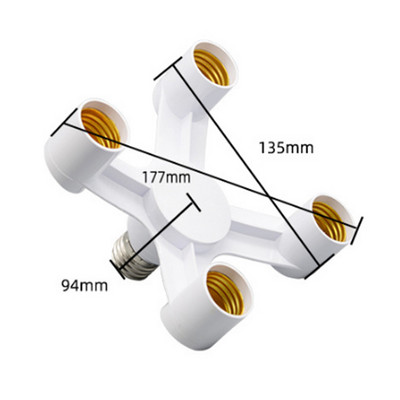 3In1 E27–E27 prailgintos LED lempos lemputės lizdo skirstytuvo adapterio laikiklis fotostudijai