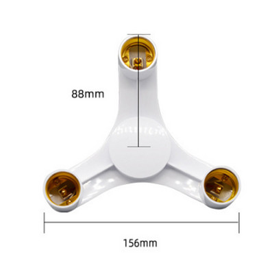 3In1 E27–E27 prailgintos LED lempos lemputės lizdo skirstytuvo adapterio laikiklis fotostudijai