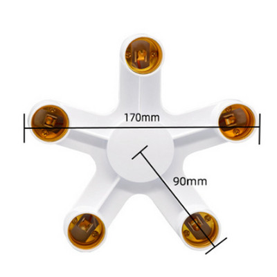 3In1 E27–E27 prailgintos LED lempos lemputės lizdo skirstytuvo adapterio laikiklis fotostudijai