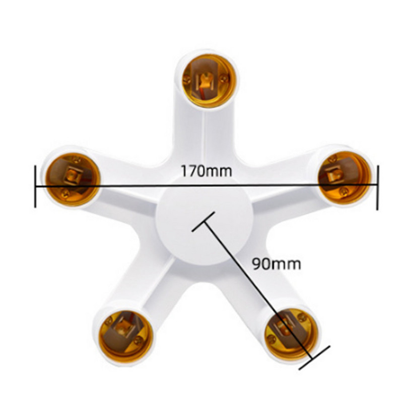 3In1 E27–E27 prailgintos LED lempos lemputės lizdo skirstytuvo adapterio laikiklis fotostudijai