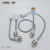 GANRILAND Extender Adapter E26/E27 To E26/E27 Extension Socket Flexible Adjustable Light Fixture Base Lamp Lamp Gooseneck