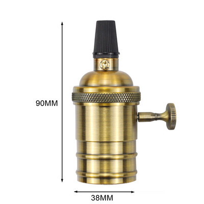 Jauns vintage e27 ligzdas Led lampas pamatnes turētājs rūpnieciskais stiprinājums e27 vāciņš 110/220V DIY alumīnija retro apdares armatūra gaismas pamatne