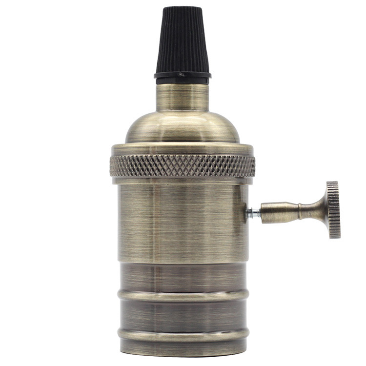 Jauns vintage e27 ligzdas Led lampas pamatnes turētājs rūpnieciskais stiprinājums e27 vāciņš 110/220V DIY alumīnija retro apdares armatūra gaismas pamatne