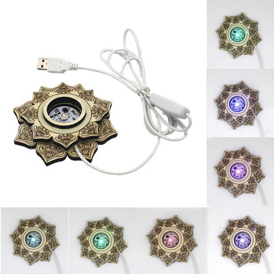 Ξύλινα κυλινδρικά Vintage LED νυχτερινά φώτα Βάσεις Διακόσμηση Κρυστάλλινη Μπάλα Φωτεινή λάμπα σκίασης Αξεσουάρ γραφείου Drop Shipping