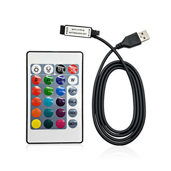 Ελεγκτής LED RGB 24 πλήκτρων για ασύρματο τηλεχειριστήριο 12V 2835 5050 RGB LED Strip Light