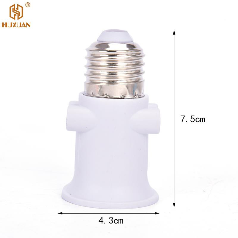 1 gab PBT ugunsdroša E27 spuldzes adaptera lampas turētāja pamatnes ligzdas pārveidošana ar EU spraudni AC100-240V 4A apgaismojumam