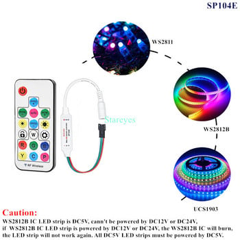 Magic Color Led Strip Controller RF Remote WS2811 SP104E DC5V USB Bluetooth Music Control SP620E Индивидуално WS2812B RGB лента