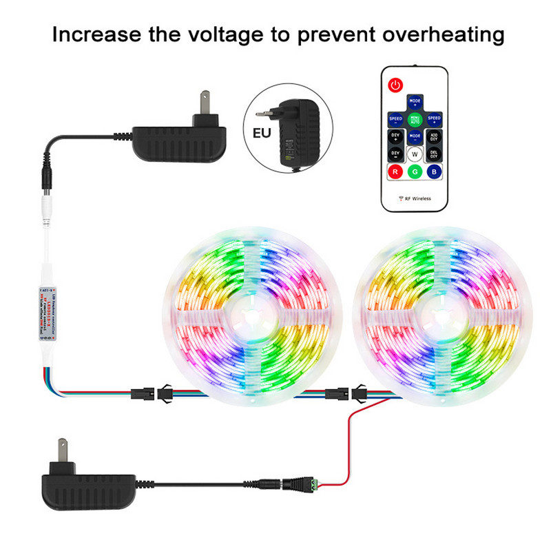 WS2815 WS2813 Ελεγκτής φώτων LED RF 14 κλειδιού 21 κλειδιού DC5-24V Τηλεχειριστήριο ασύρματου ελέγχου 4 ακίδων SM JST RGB IC Led Strip Light