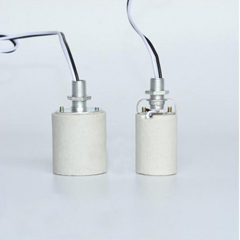 Διακοσμητική υποδοχή E27 E14 Εύκολη εγκατάσταση Στρογγυλή βάση για λάμπα ανθεκτική στη θερμότητα με βάση λυχνίας καλωδίου Ανθεκτική κεραμική βιδωτή λυχνία LED