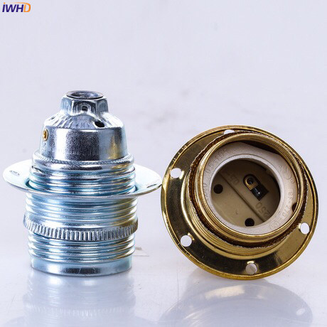 IWHD E14 Soquete Fitting E27 ligzdas spuldzes turētājs Portalamparas Vintage Retro Douille E27 lampas turētāja pamatne UL CE Homekit