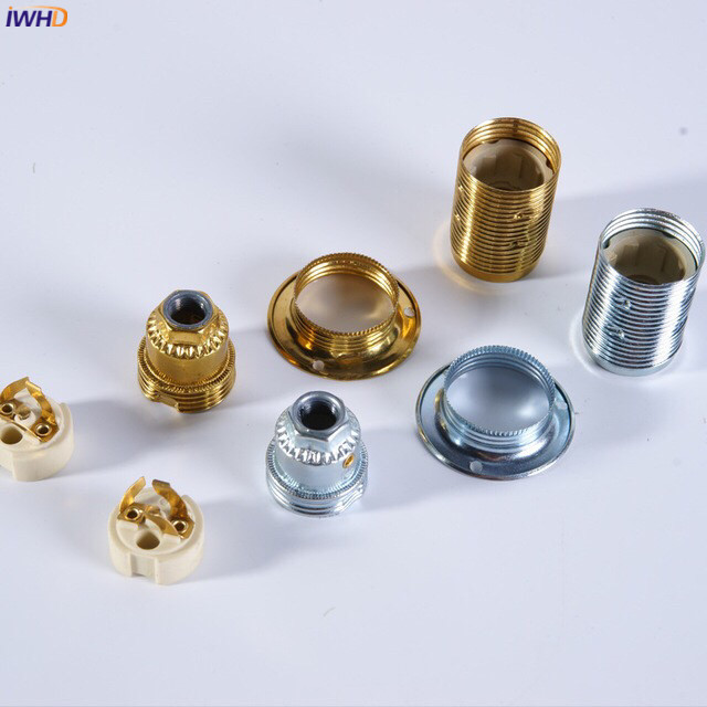 IWHD E14 Soquete Fitting E27 ligzdas spuldzes turētājs Portalamparas Vintage Retro Douille E27 lampas turētāja pamatne UL CE Homekit
