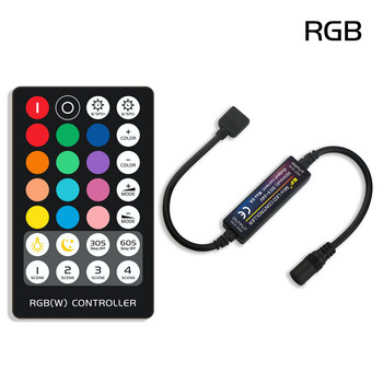Контролер за LED лента DC5V 12V 24V 6A с RF безжично дистанционно за едноцветен двоен бял RGB RGBW RGB+CCT контролер за светлина на лента