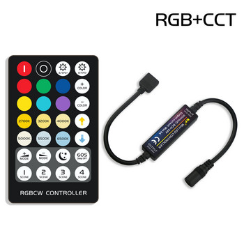 Контролер за LED лента DC5V 12V 24V 6A с RF безжично дистанционно за едноцветен двоен бял RGB RGBW RGB+CCT контролер за светлина на лента