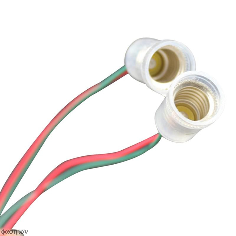 10/20PCS E10 στήριγμα λάμπας Με σύρμα Μικρή λάμπα e10 όργανο διδασκαλίας βάσης πειραματικού μήκους σύρματος 20cm βάσης e10 λυχνιοθήκη