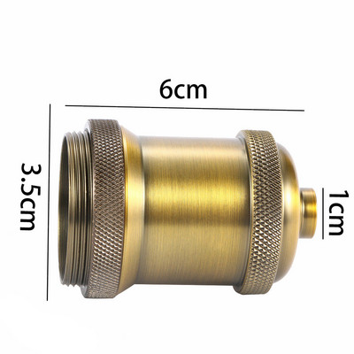 1 τμχ Ρετρό Vintage Χρυσή Βίδα Βάσεις Αλουμινίου Αντίκες Ε27 Λαμπτήρες Βάσεις Φωτιστικό Πρίζα Φωτιστικό Σοφίτα Κρεμαστό Φωτιστικό Βάσεις