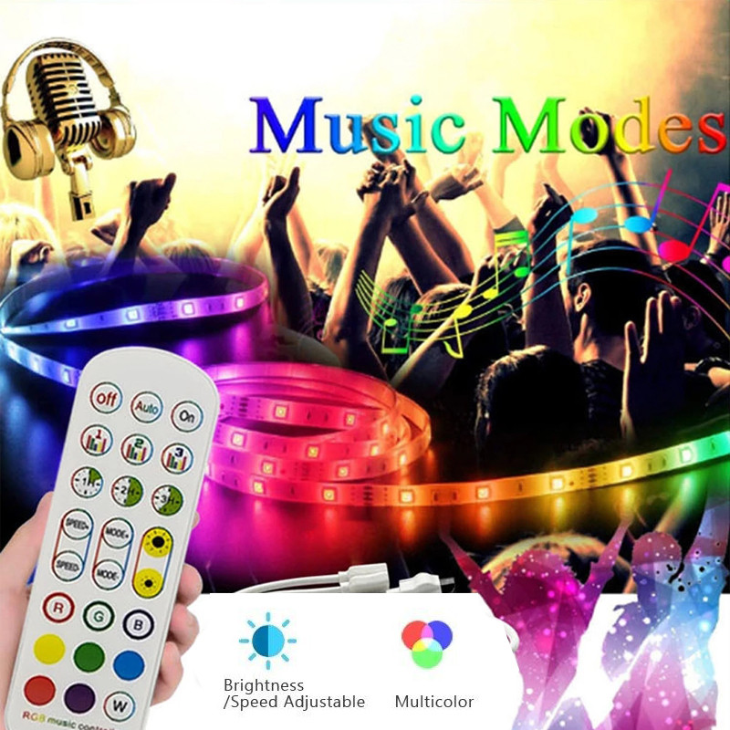 24 Keys IR Remote, συμβατό με Bluetooth, LED RGB Strip Controller Music RGB LED Controller for 5050 2835 RGB LED Strip Light