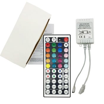 RGB LED лентов контролер 44 клавиша LED IR RGB дистанционно управление Димер DC 5V 12V 24V за RGB 3528 5050 LED лентови светлини