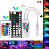 DC5V 12V 24V RGB Led Wifi kontroller LED-kontroller Ainult 5050 2835 RGB LED-riba jaoks/24Key/44Key WIFI-kontroller Magic Home