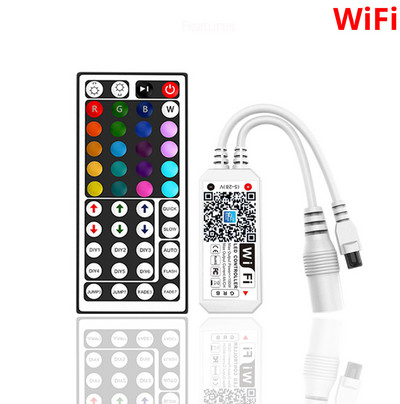 DC5V 12V 24V RGB Led Wifi kontroller LED-kontroller Ainult 5050 2835 RGB LED-riba jaoks/24Key/44Key WIFI-kontroller Magic Home