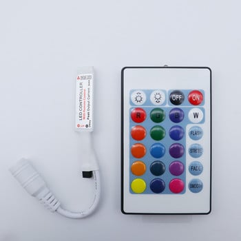 Mini Led Controller IR Remote RGB RGBW Controller DC5-24V For 3528 5050 LED Strip Light