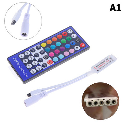 Universalus DC 12V-24V RGBW Dimmer 40Key 5Pins Spalvingas IR nuotolinio valdymo pultelis skirtas SMD 5050 LED juostelių lempučių šviesos juostos valdikliui~