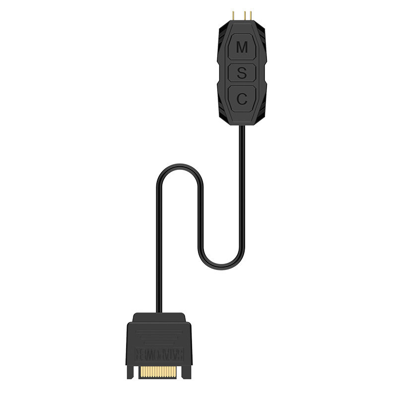 3PIN 4PIN DC5V 12V ARGB RGB LED gaismas sloksnes spiedpogas iebūvēts mini manuālais kontrolieris SATA barošanas ports datora resursdatoram