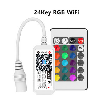Ελεγκτής LED 16 εκατομμυρίων χρωμάτων Wifi RGB / RGBW Smartphone Έλεγχος μουσικής και Λειτουργίας χρονοδιακόπτη Magic Home Mini Wifi Led RGB Controller
