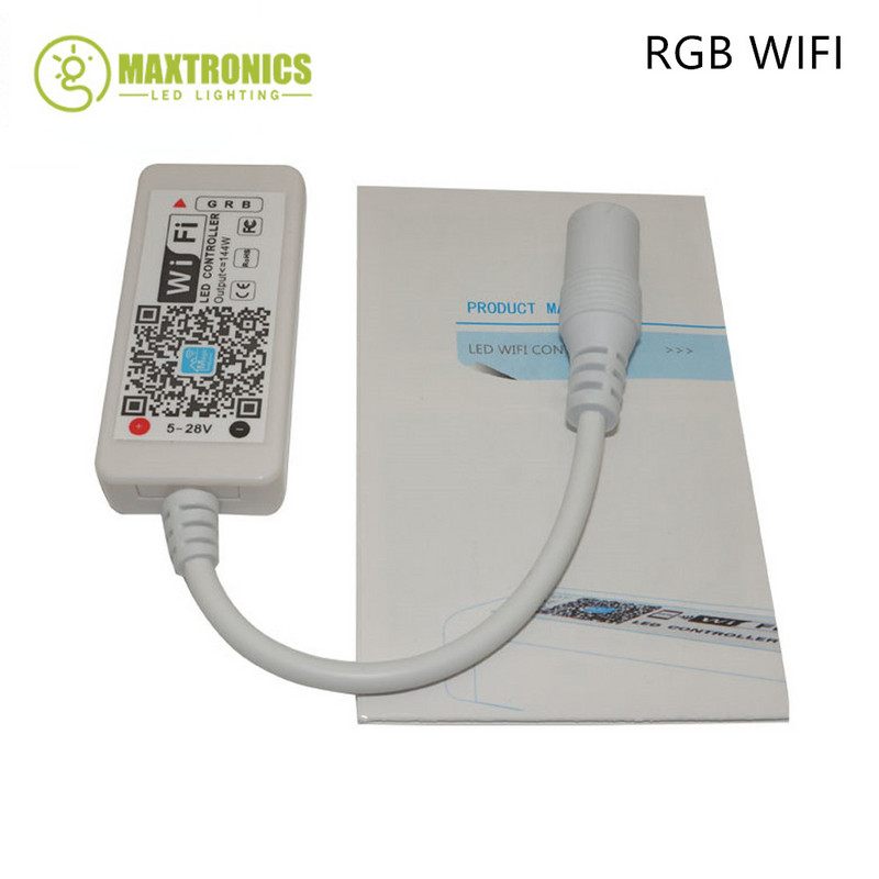 16 miljonu krāsu Wi-Fi RGB/RGBW LED kontrolieris Viedtālrunis, kas kontrolē mūziku un taimera režīmu Magic Home Mini Wifi Led RGB kontrolieris