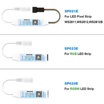 WS2811 RGB RGBW контролер за LED ленти SP623E SP624E SP621E Bluetooth-съвместимо управление с интелигентно приложение за WS2812B пикселни лентови светлини