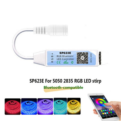 WS2811 RGB RGBW LED szalagvezérlő SP623E SP624E SP621E Bluetooth-kompatibilis Smart APP vezérlés WS2812B pixel szalagos lámpákhoz