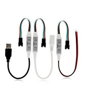 SP002E LED RGB Controller 2048 Pixels Dimmer 3 Key DC5-24V USB 5V for WS2811 WS2812B Addressable Magic Color Light Bar String