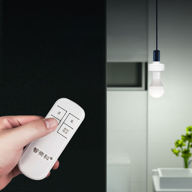 1 set telecomandă fără fir întrerupător temporizator inteligent E27 Suport lampă AC110V 220V întrerupător multiplu pentru casă întrerupător temporizator pentru dormitor nou