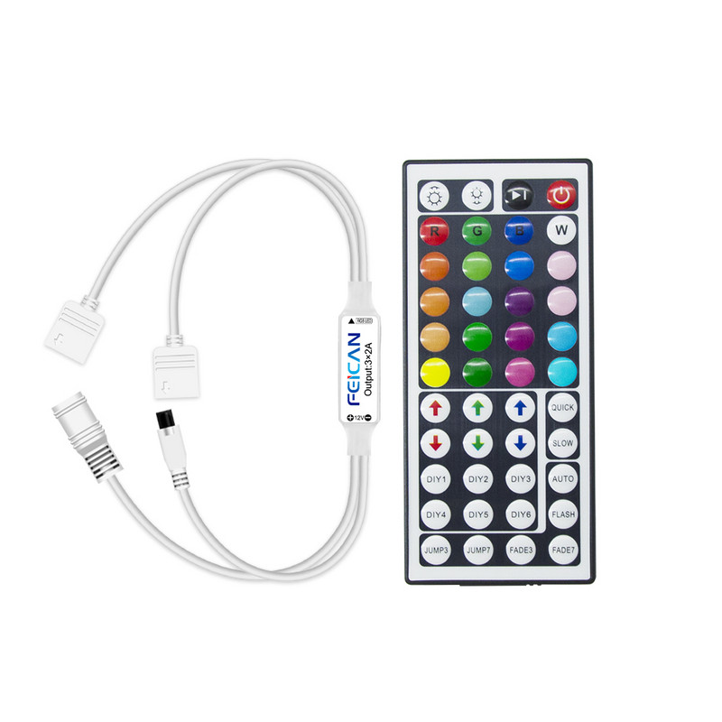 Λωρίδα LED RGB Controller 12V LED Dimmer Light Color Control 44 Key IR Τηλεχειριστήριο για ταινία LED οπίσθιου φωτισμού κορδέλα νέον