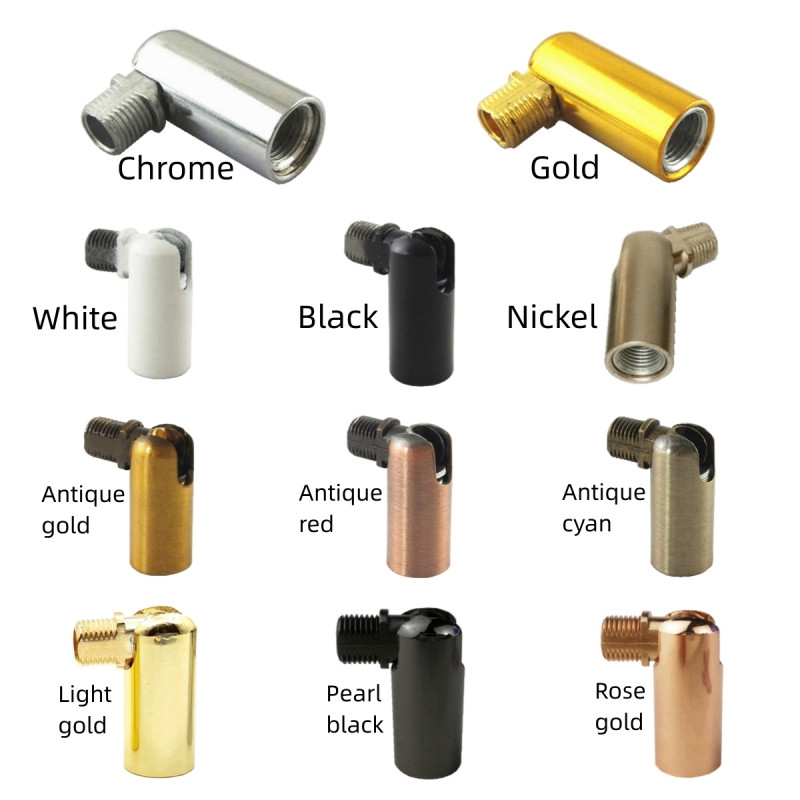 2 x Colț metalic pentru iluminat colț de fier colorat finisat pentru lampă de perete Accesorii pentru lampă aplice DIY Direcție comună 180 de grade