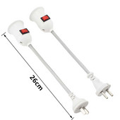 E27 lizdo lempos lemputės laikiklis Šviesos lizdas su jungikliu EU JAV kištukas lempos laikiklis LED/SMD tipai Modernus apšvietimas Led bazė