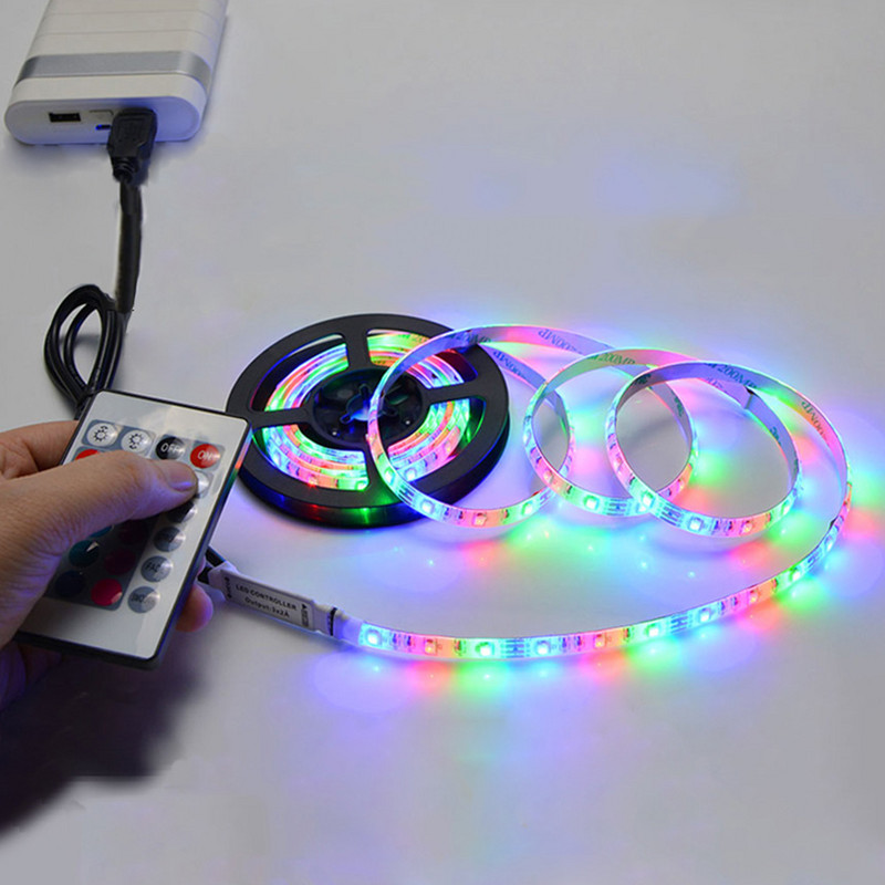 Bandă de lumină cu LED-uri cu controler cu 24 de taste DC Mini telecomandă cu 24 de taste IR RGB cu Dimmer pentru SMD 3528 5050 Nuanță de bandă LED