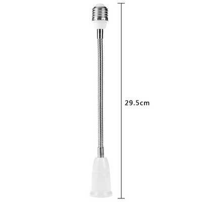 Namų biuras E27-E27 Reguliuojamas besisukantis lankstus pratęsiamas lempos pagrindo adapteris, keitiklis LED lemputės pailgėjimo laikiklio lizdas