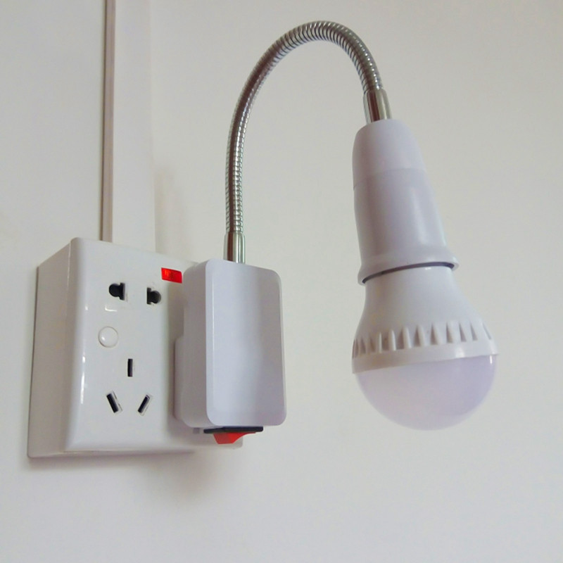 22cm 260V 13A E27 lemputės lempos laikiklis Lankstus prailginimo adapteris sieninis lizdas keitiklis JK kištukas apšvietimo priedai
